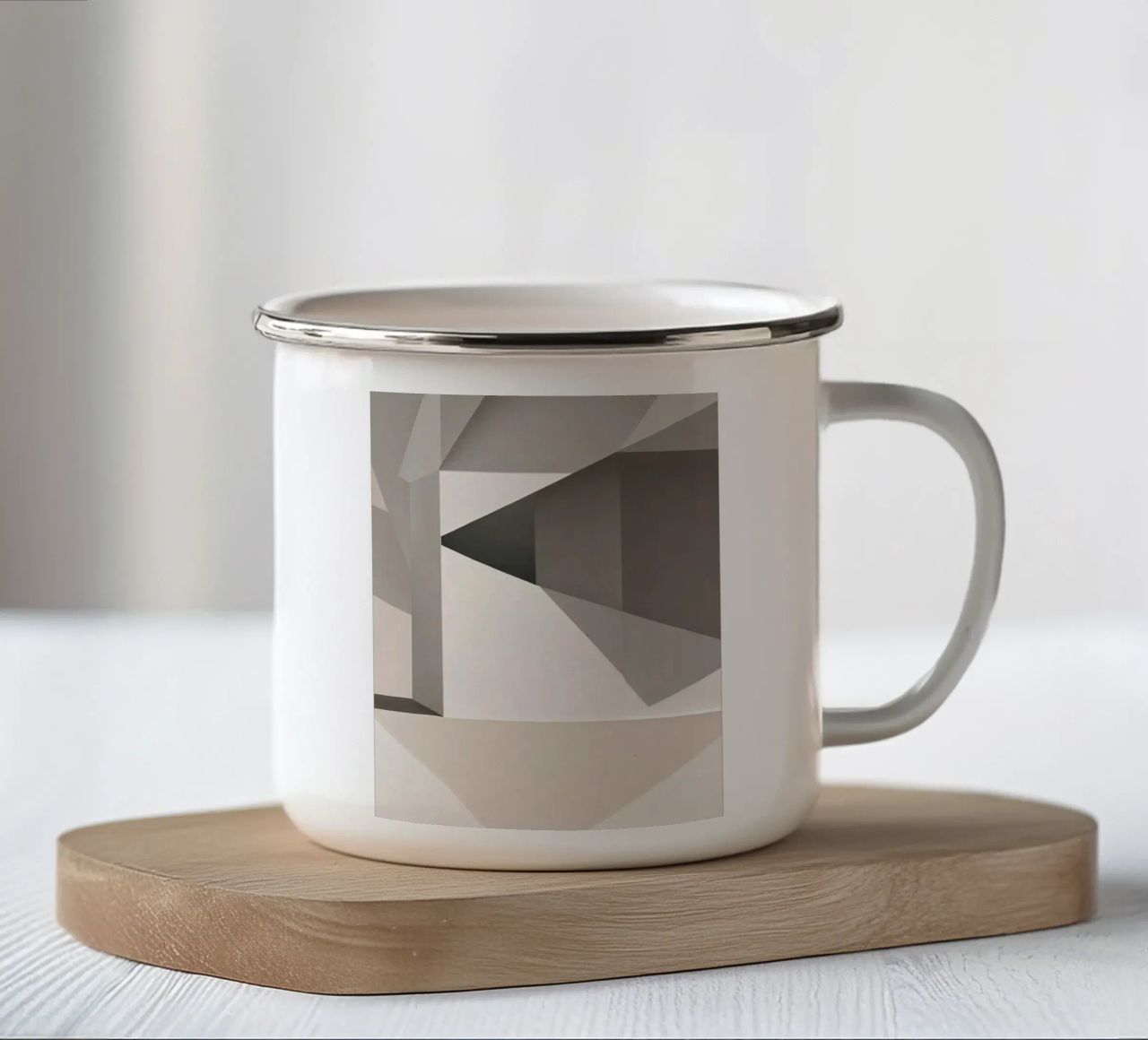 Sandfarben Abstrakt tazza in smalto da kosinsart.gallery