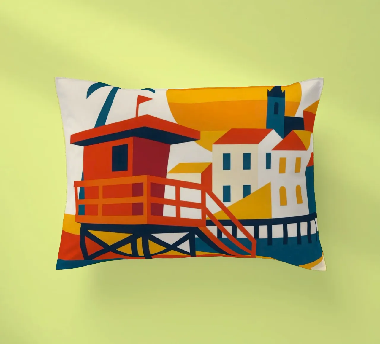 VENICE BEACH - The Californian myth in technicolour decorative cushion by JETLAG | affiches voyage
