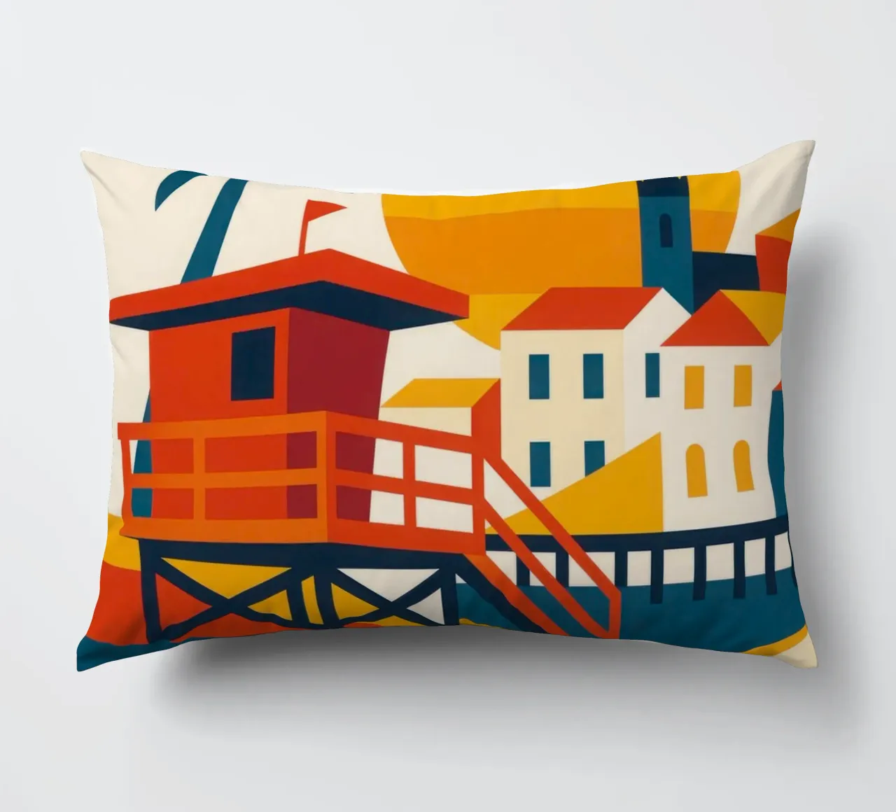VENICE BEACH - The Californian myth in technicolour decorative cushion by JETLAG | affiches voyage