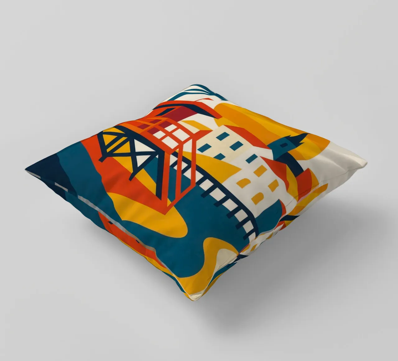 VENICE BEACH - The Californian myth in technicolour decorative cushion by JETLAG | affiches voyage