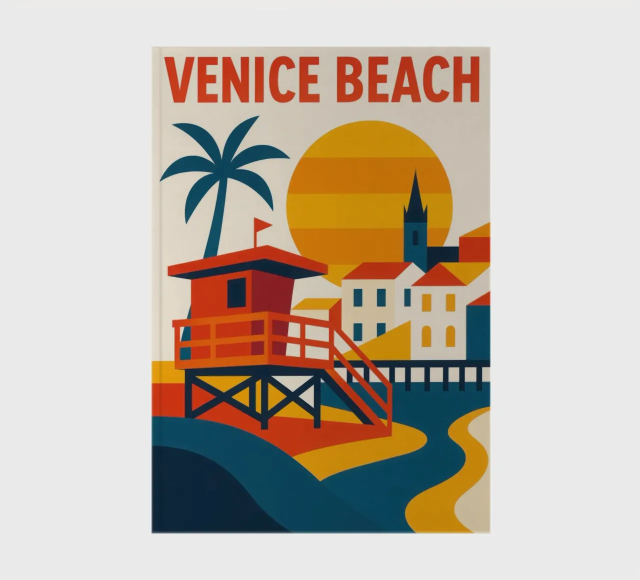 VENICE BEACH - The Californian myth in technicolour notebook by JETLAG | affiches voyage