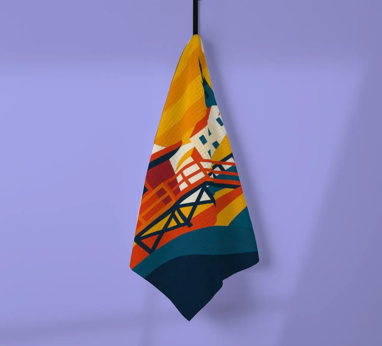 VENICE BEACH - The Californian myth in technicolour tea towel by JETLAG | affiches voyage