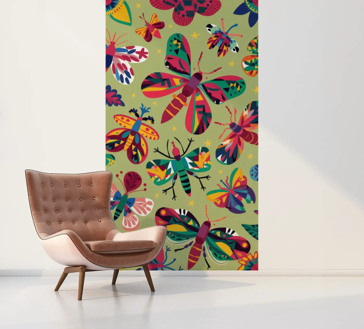 Vlindertuin fotobehang van Ivory Frame