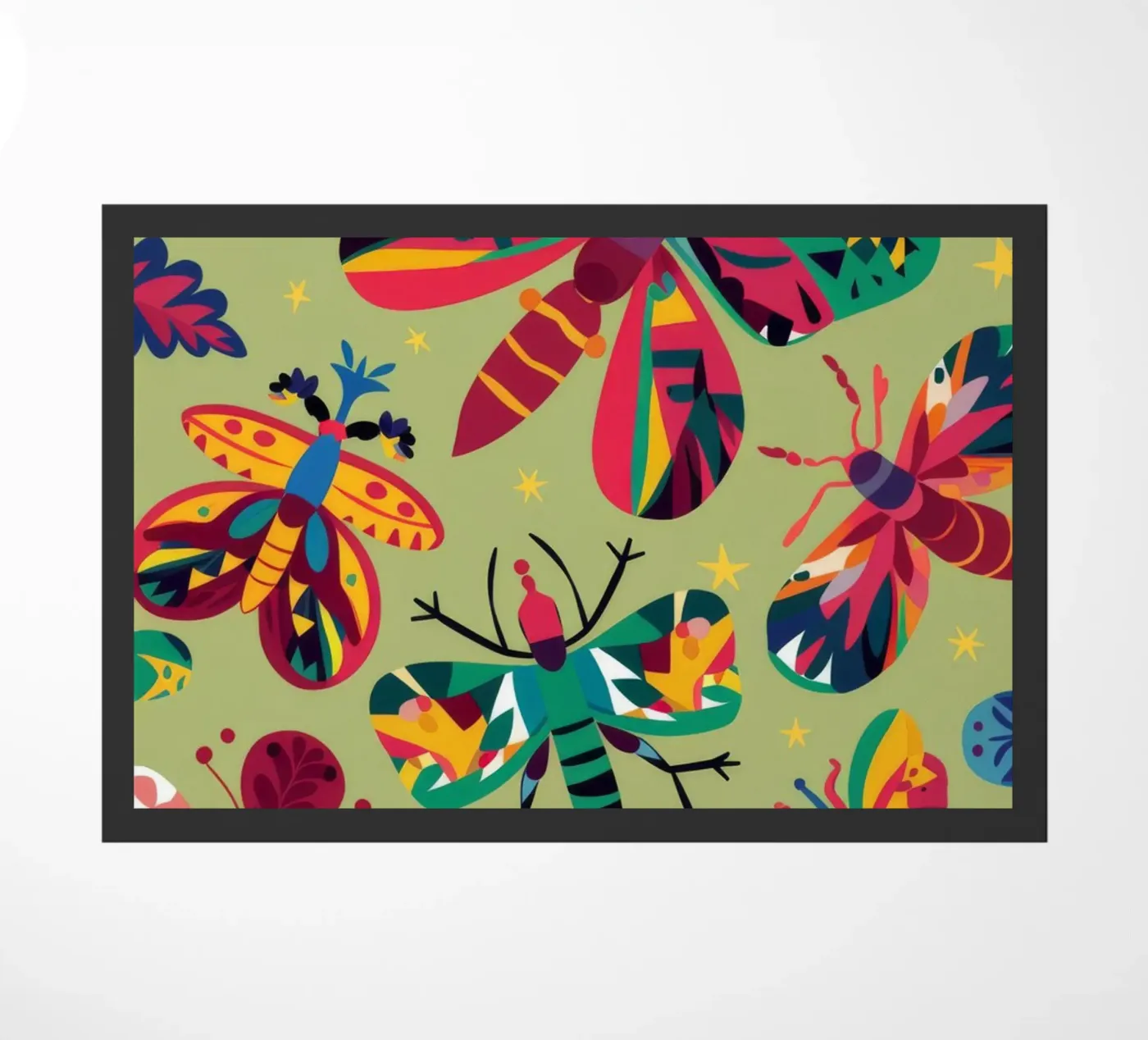 Vlindertuin deurmat van Ivory Frame