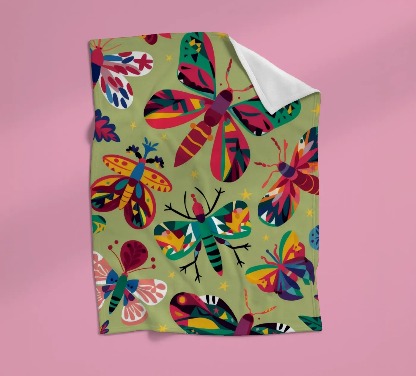 Butterfly Garden Delight fleecedeken van Ivory Frame