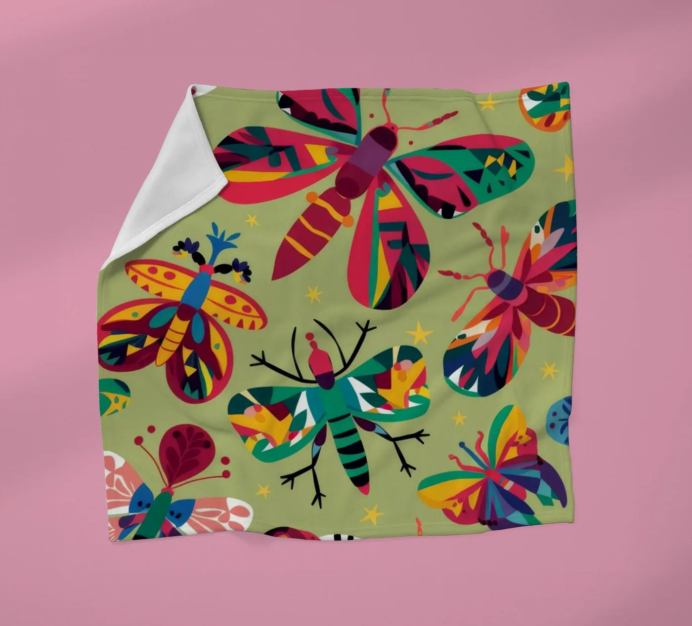 Butterfly Garden Delight fleecedeken van Ivory Frame