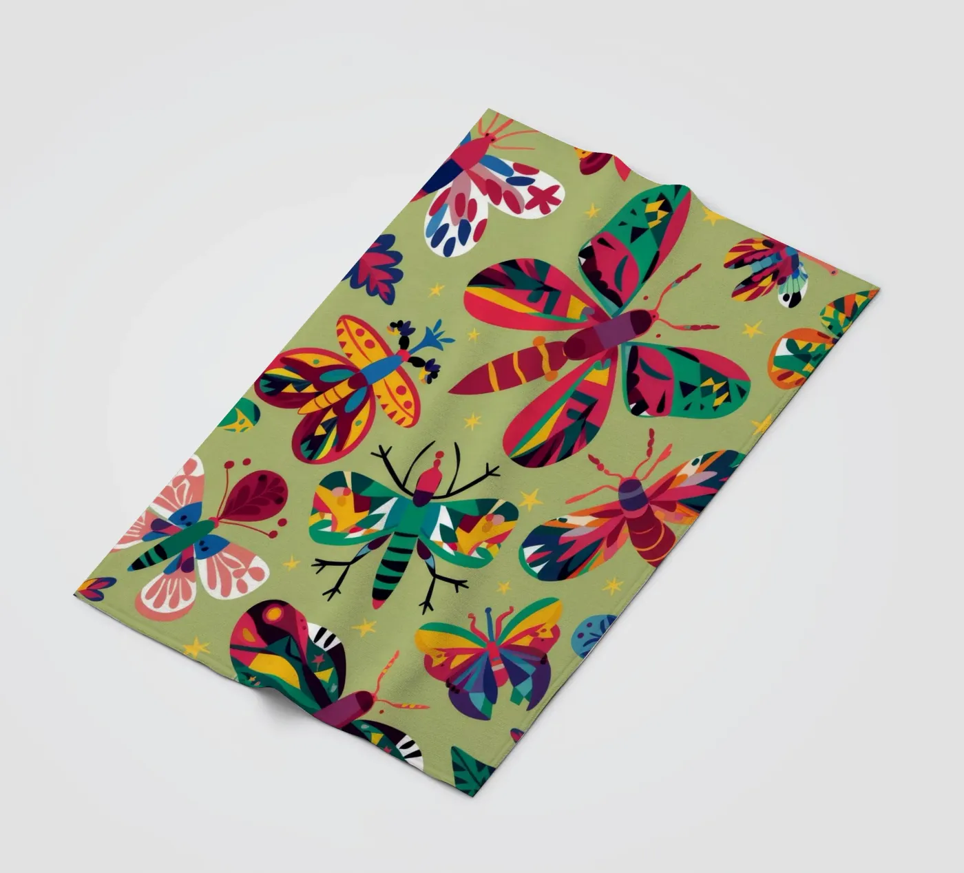 Butterfly Garden Delight fleecedeken van Ivory Frame