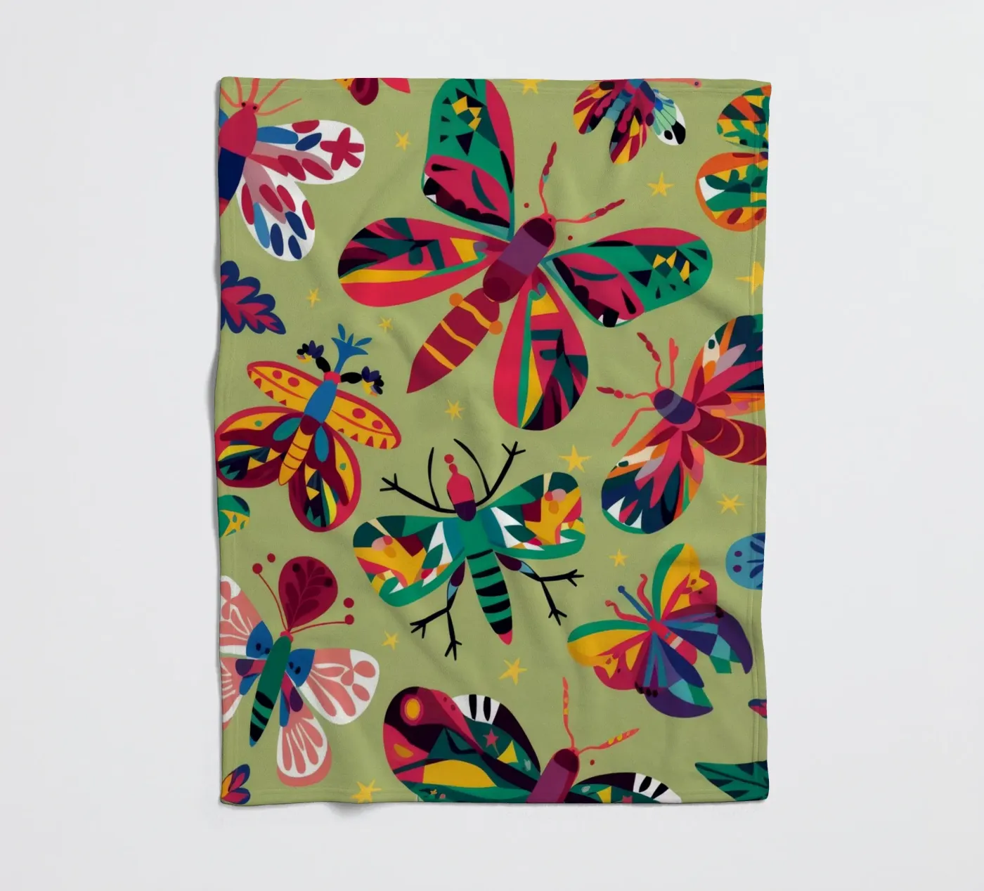 Butterfly Garden Delight fleecedeken van Ivory Frame