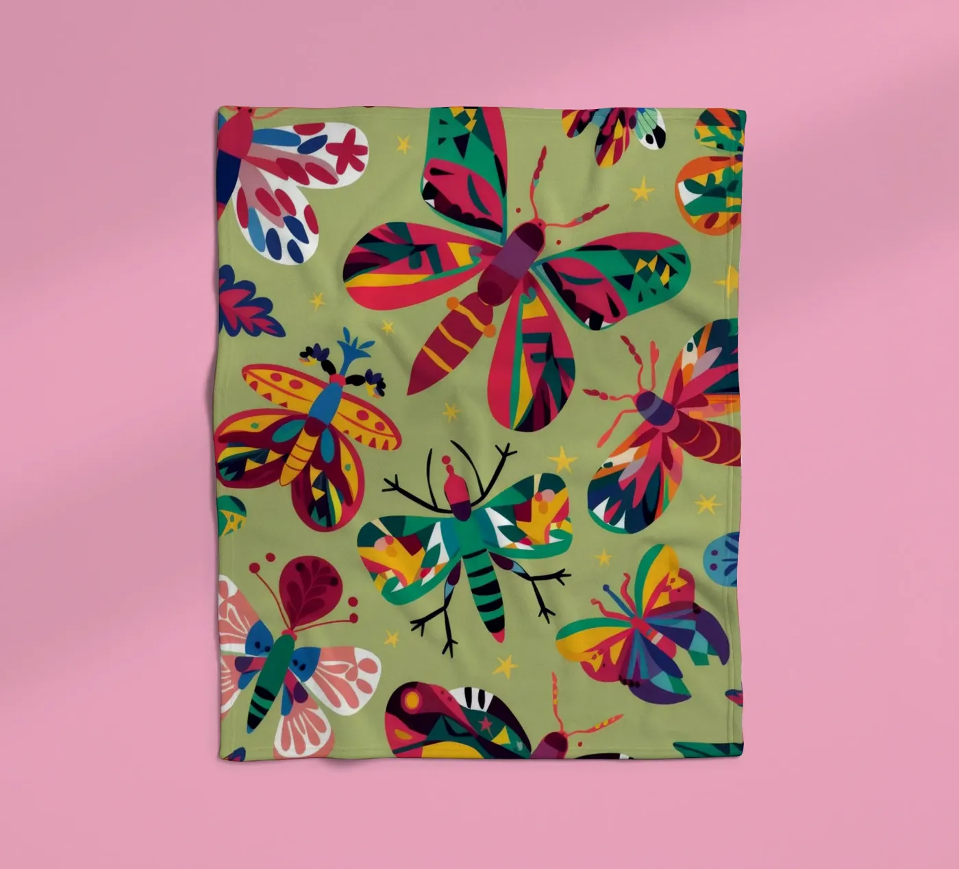 Butterfly Garden Delight fleecedeken van Ivory Frame