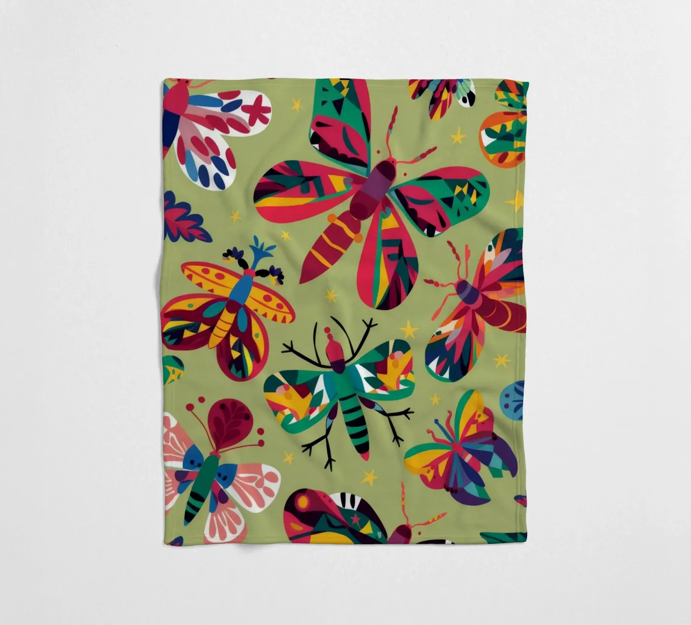 Butterfly Garden Delight fleecedeken van Ivory Frame