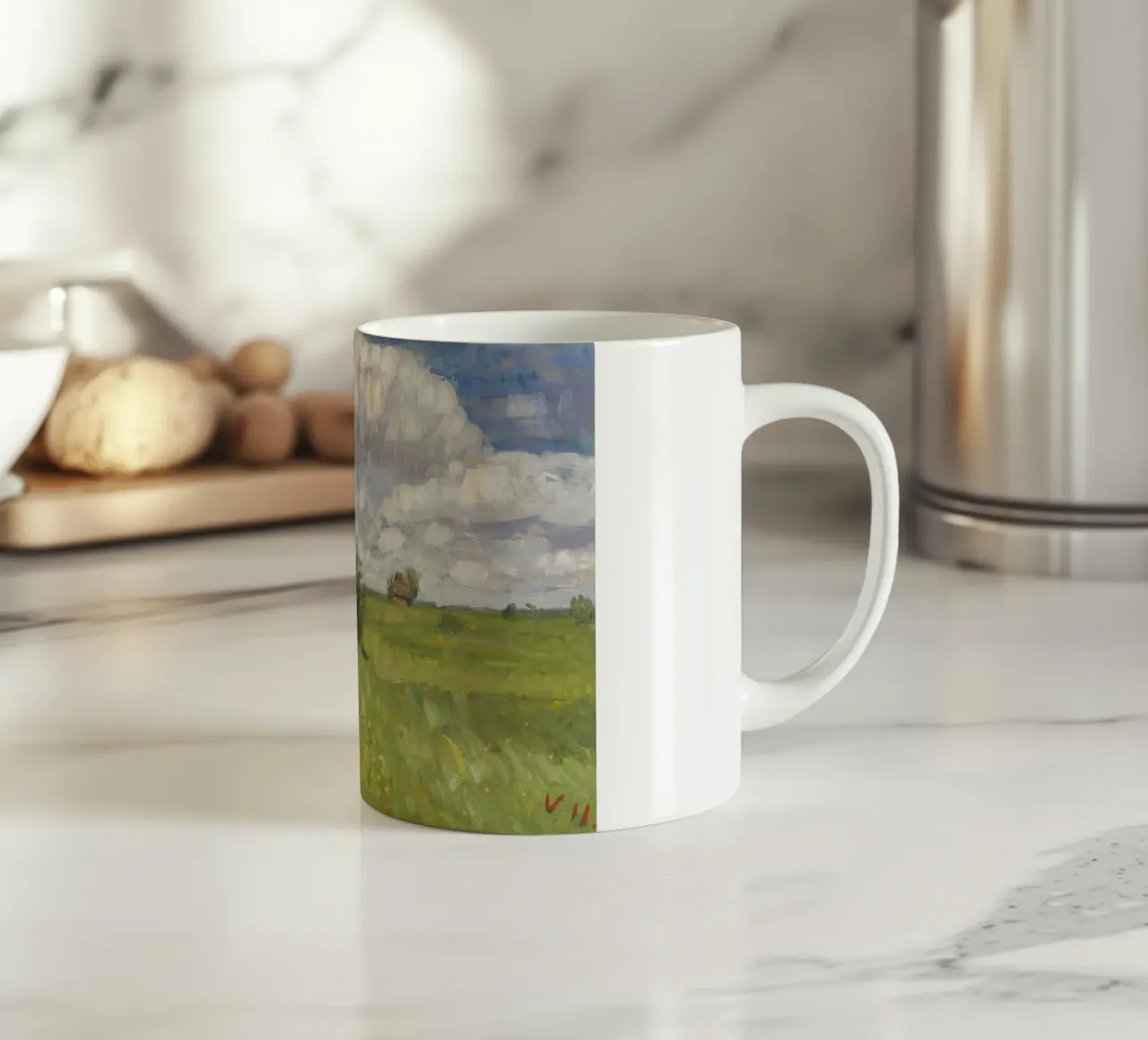 Otto Modersohn - Prati estivi tazza in ceramica da ARTOTHEK