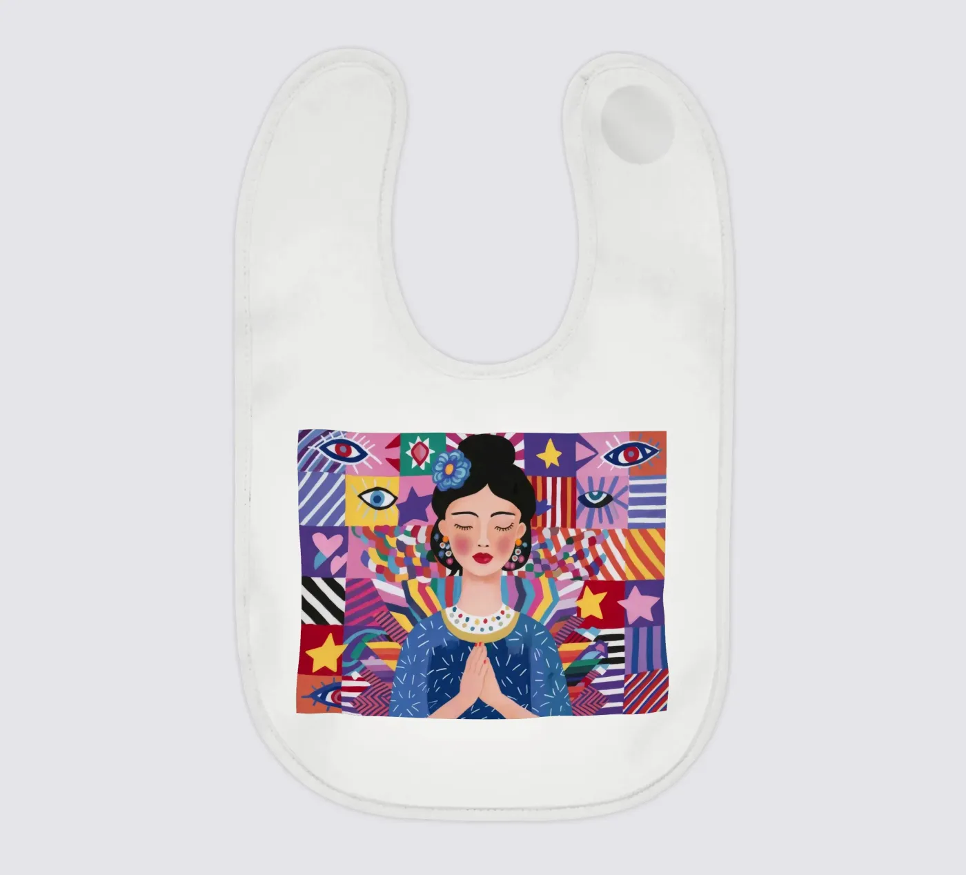 Prayerful Pattern Reverence bavaglino da Ivory Frame