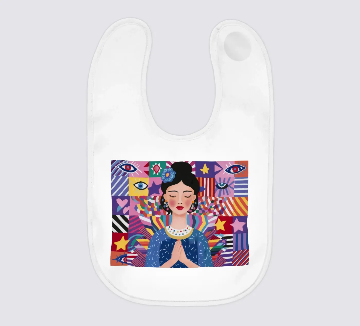 Prayerful Pattern Reverence bavaglino da Ivory Frame