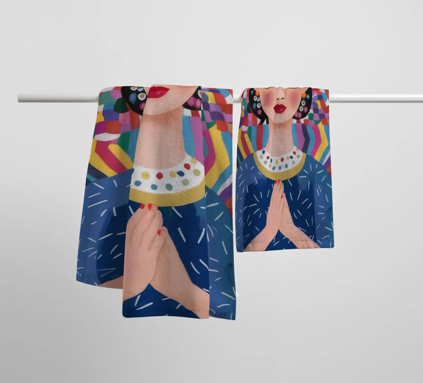 Prayerful Pattern Reverence towel by Ivory Frame