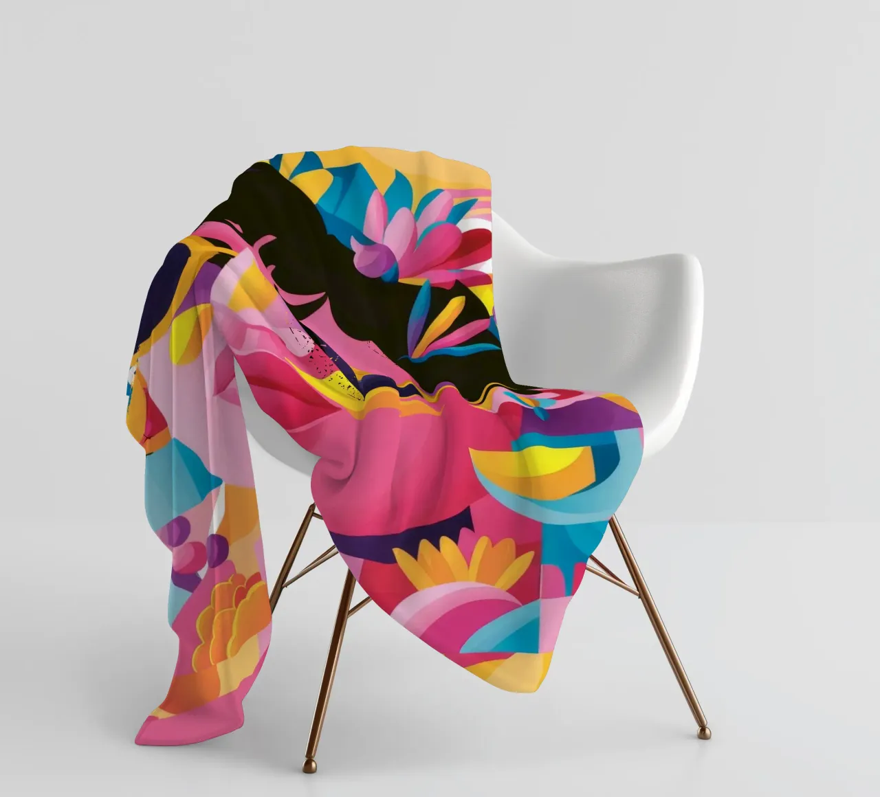 Vibrant Pattern Fusion fleece blanket by Ivory Frame