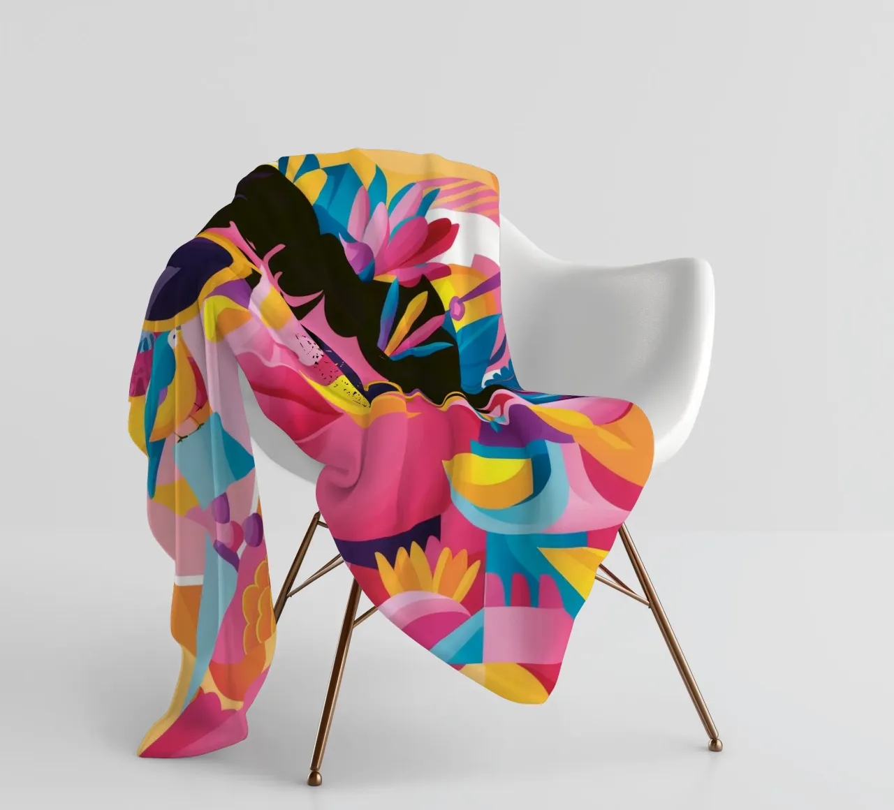 Vibrant Pattern Fusion fleece blanket by Ivory Frame