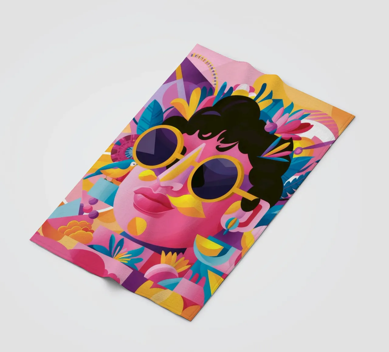 Vibrant Pattern Fusion fleece blanket by Ivory Frame