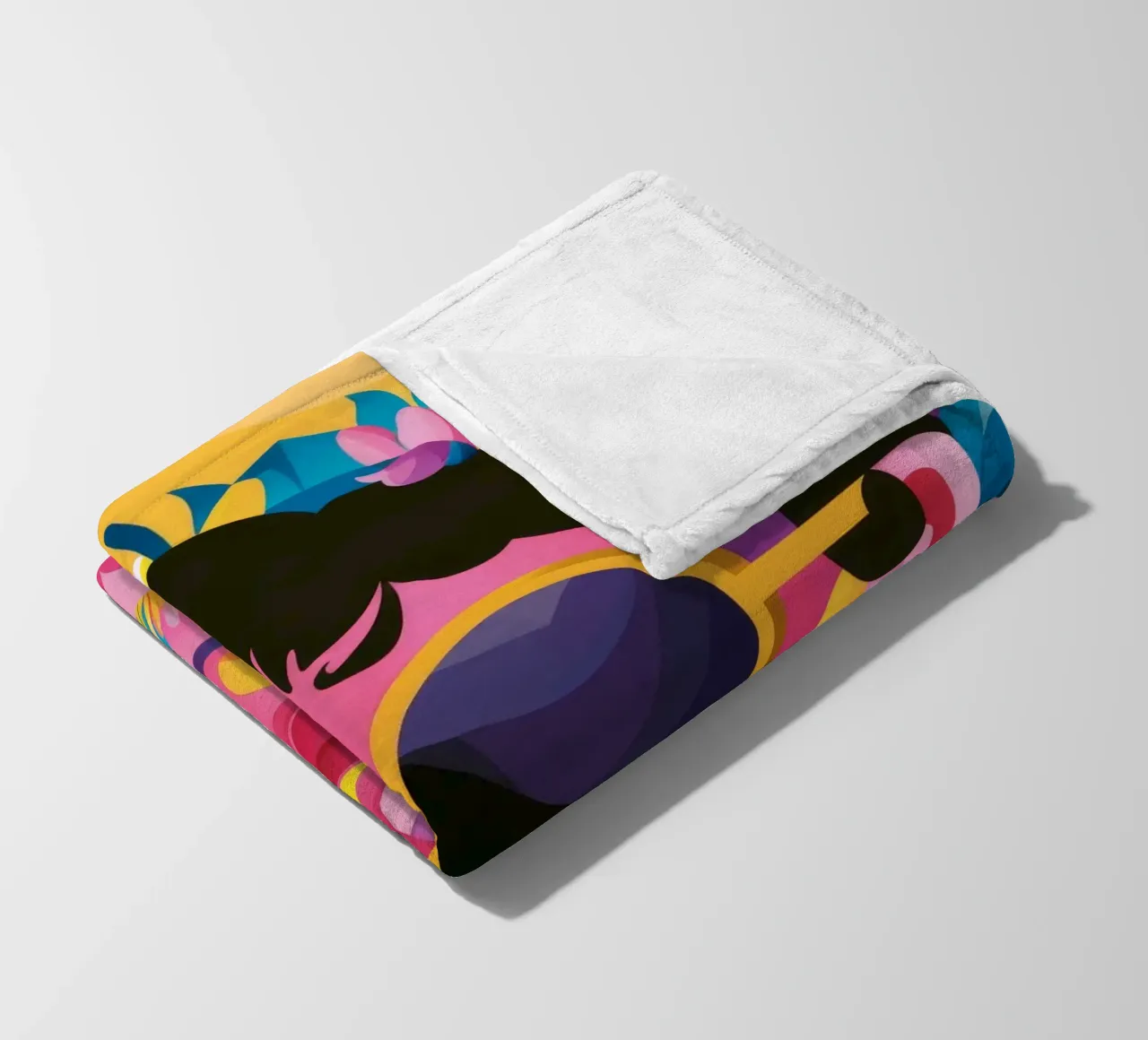 Vibrant Pattern Fusion fleece blanket by Ivory Frame