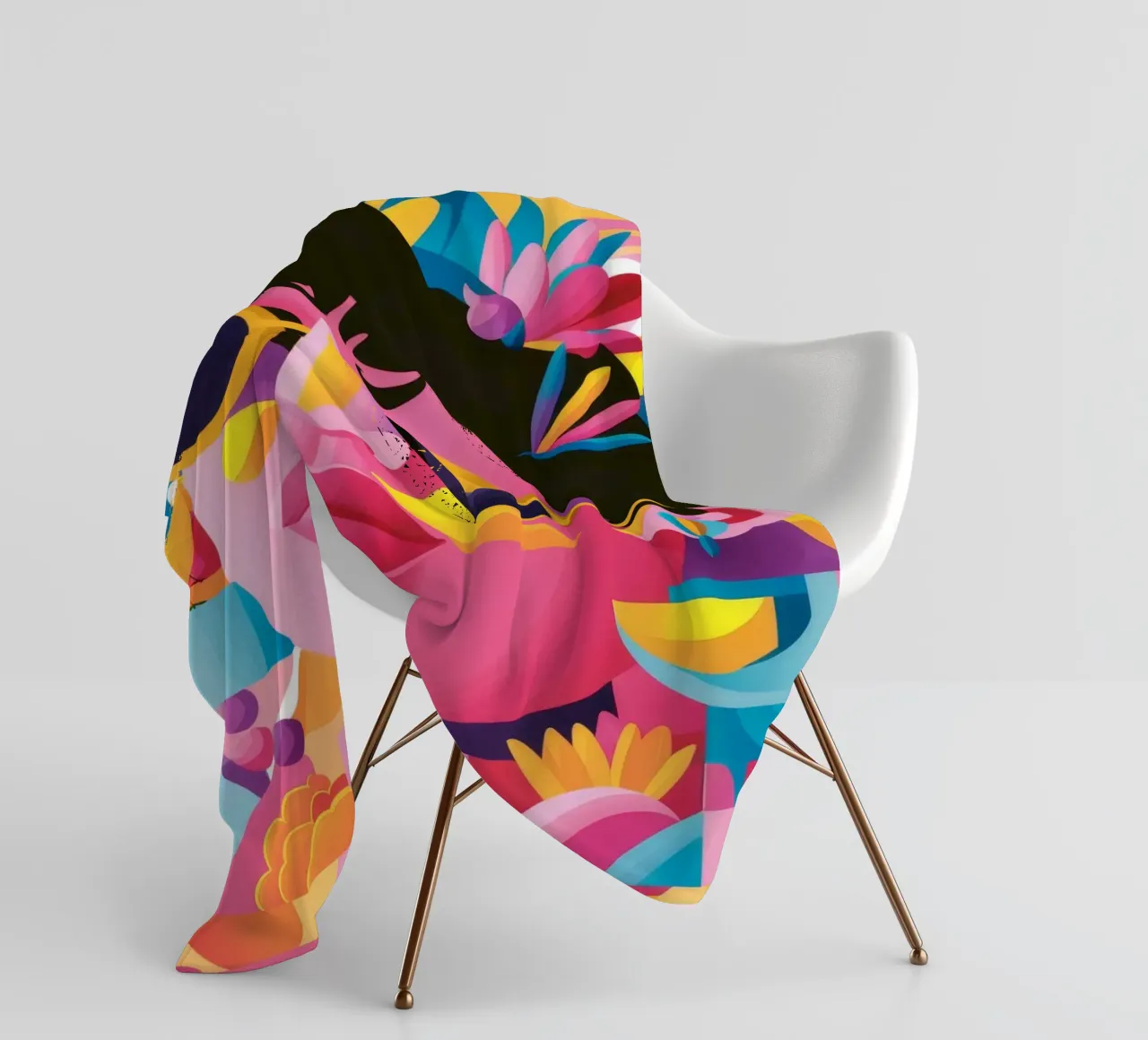 Vibrant Pattern Fusion fleece blanket by Ivory Frame