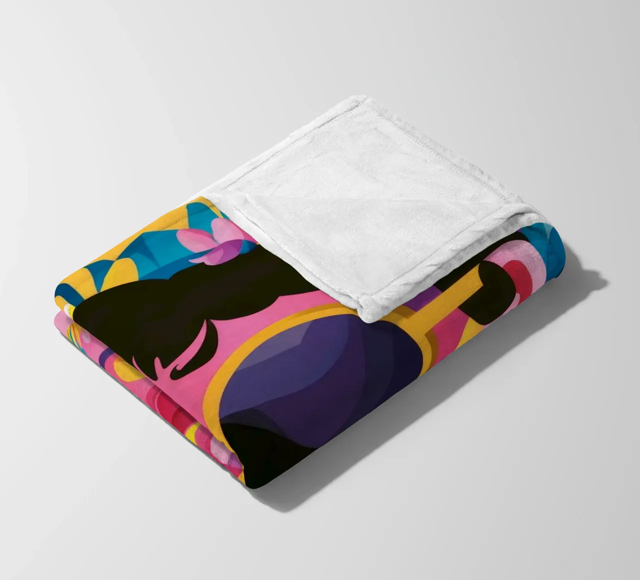 Vibrant Pattern Fusion fleece blanket by Ivory Frame