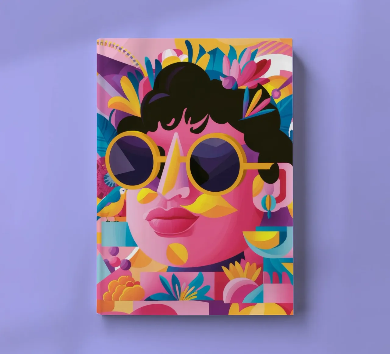 Vibrant Pattern Fusion notebook by Ivory Frame