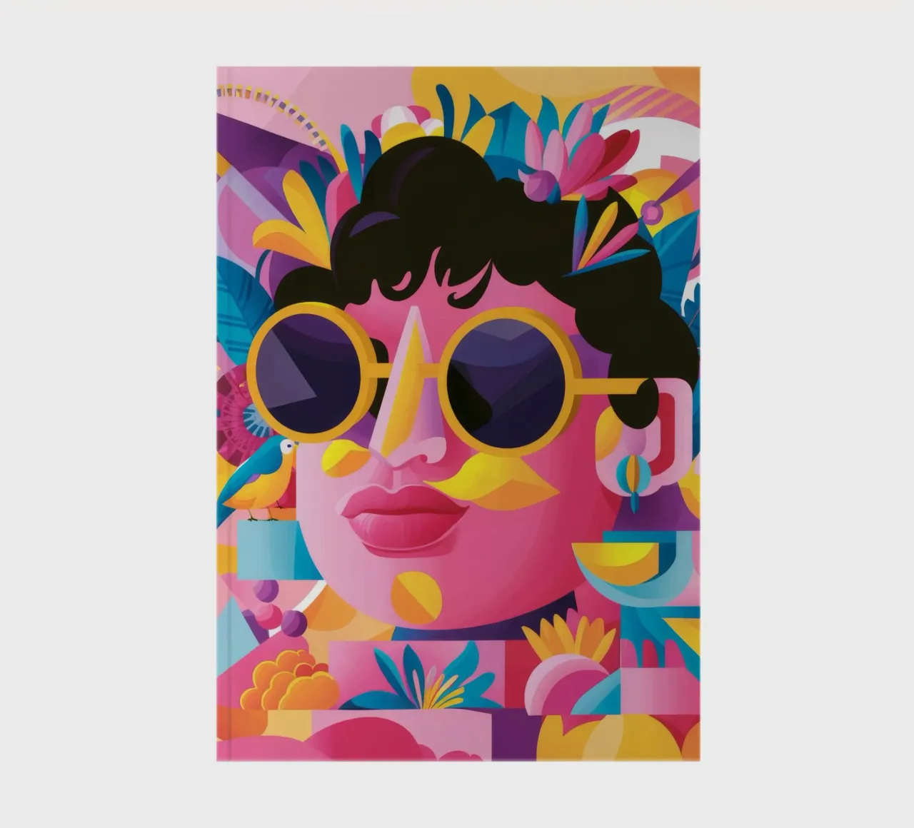 Vibrant Pattern Fusion notebook by Ivory Frame