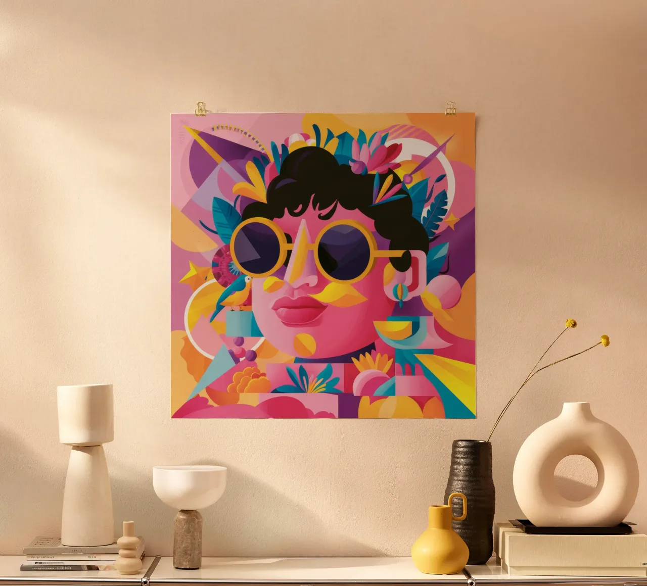 Fusione di motivi vibranti carta hahnemühle da Ivory Frame