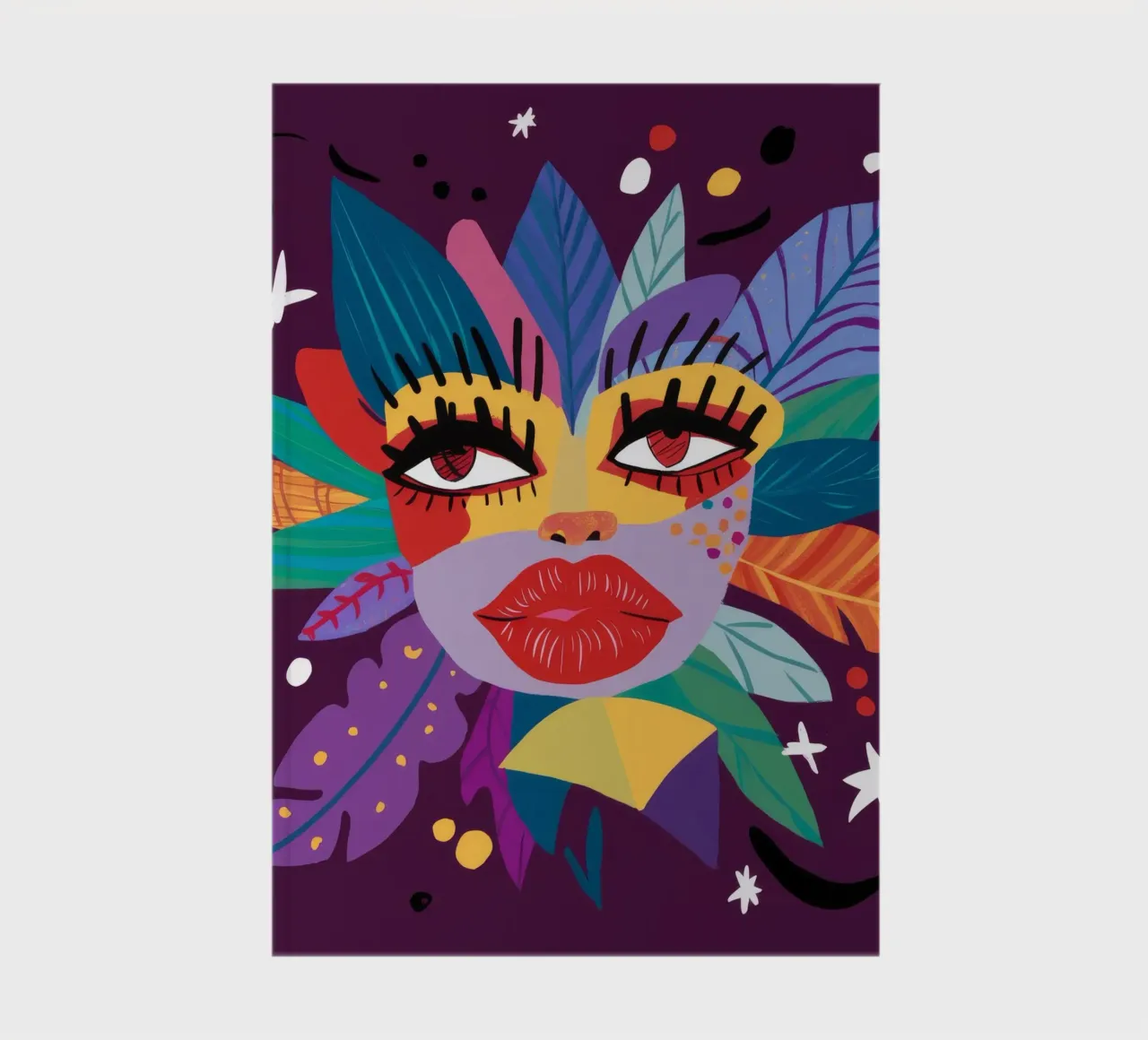 Abstract Face Expression notebook by Ivory Frame