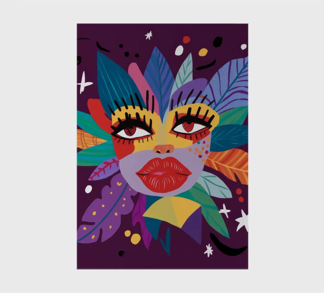 Abstract Face Expression notebook by Ivory Frame