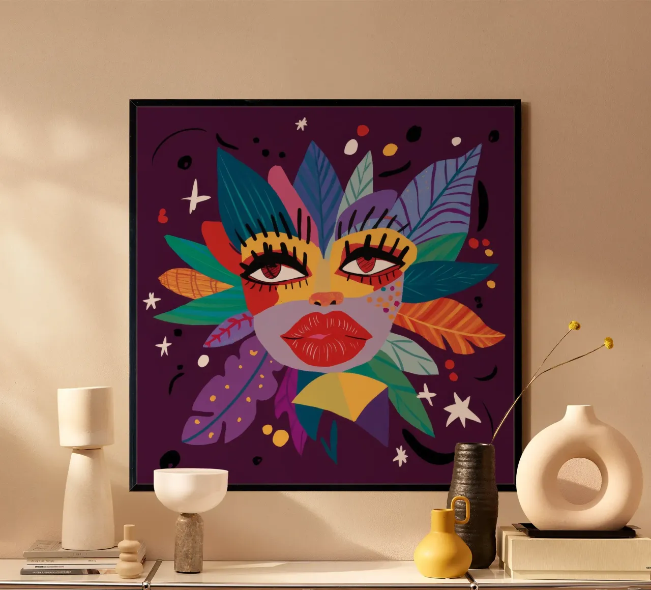 Abstract Face Expression poster by Ivory Frame