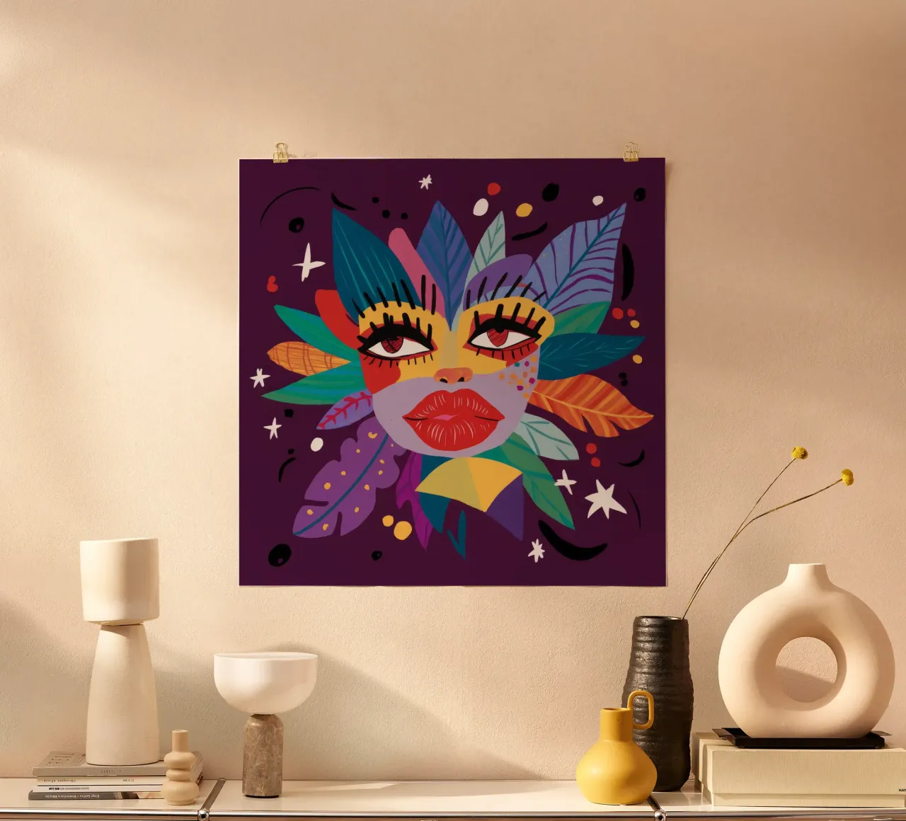 Abstract Face Expression poster by Ivory Frame