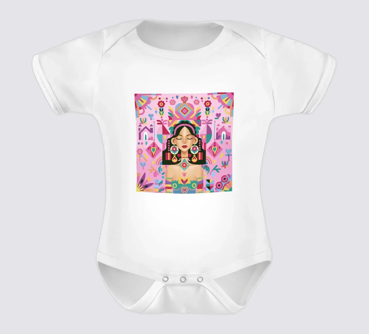 Fusione di persone modellate body neonato maniche corte da Ivory Frame