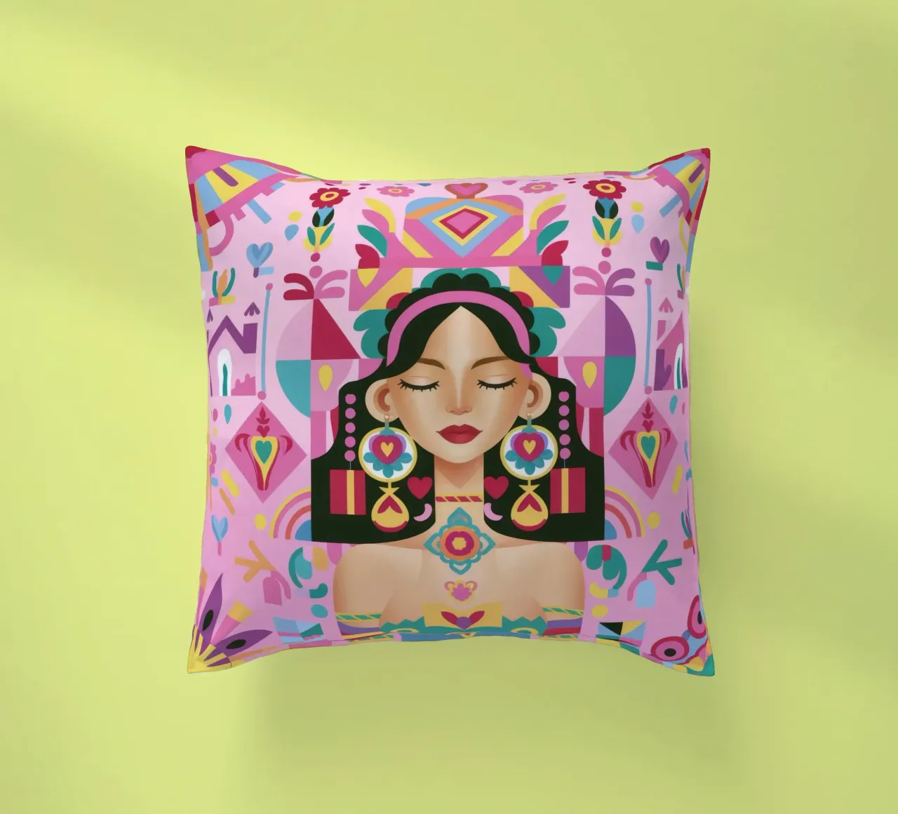 Fusione di persone modellate cuscino da Ivory Frame