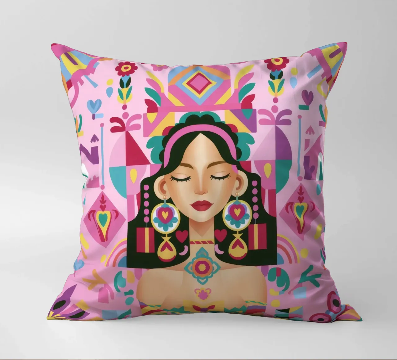 Fusione di persone modellate cuscino da Ivory Frame