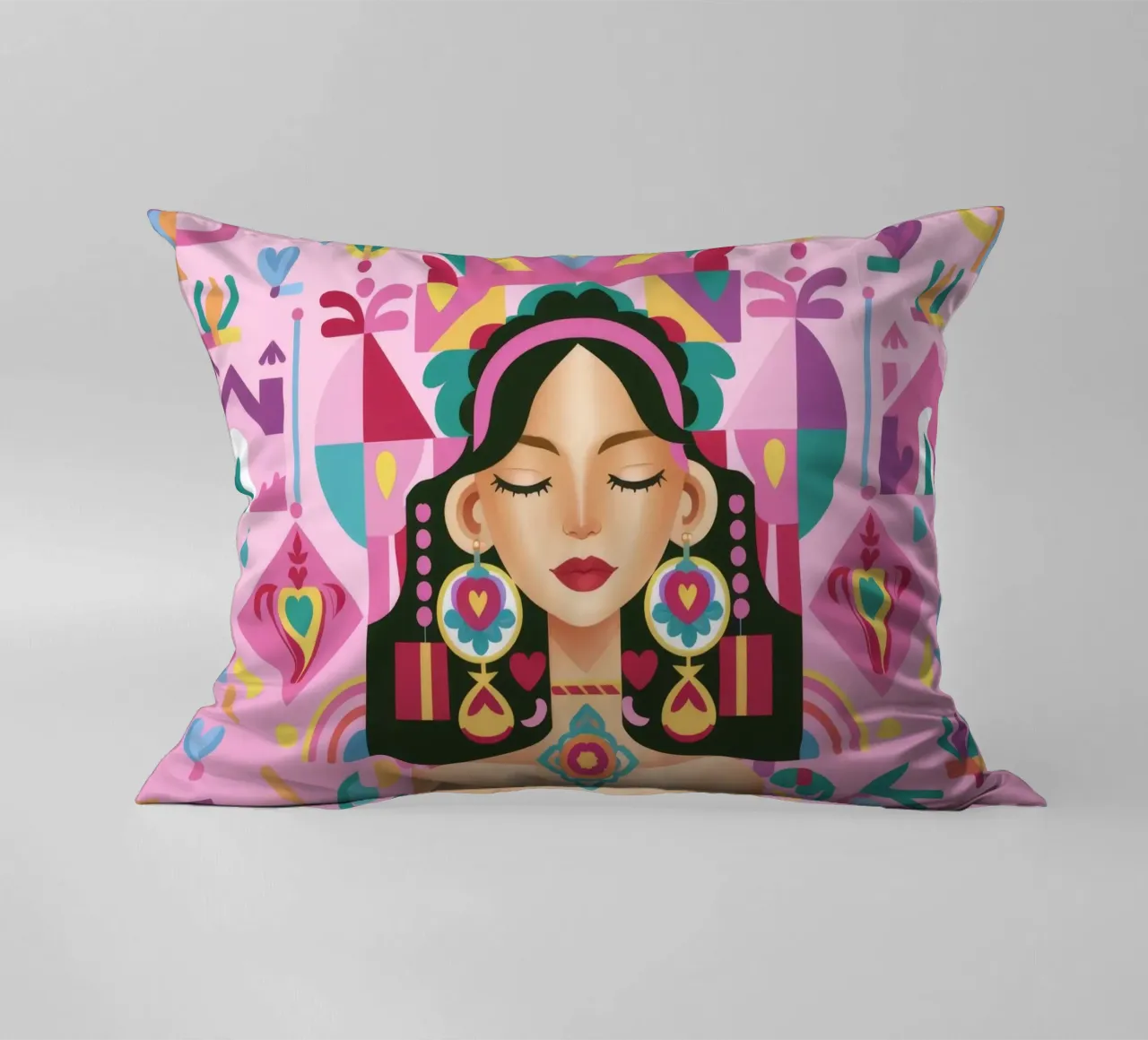 Fusione di persone modellate cuscino da Ivory Frame