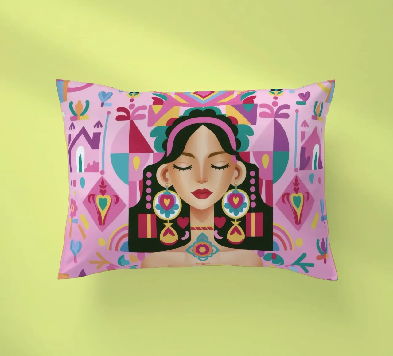 Fusione di persone modellate cuscino da Ivory Frame