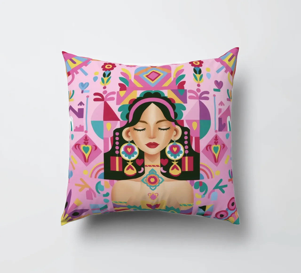 Fusione di persone modellate cuscino da Ivory Frame