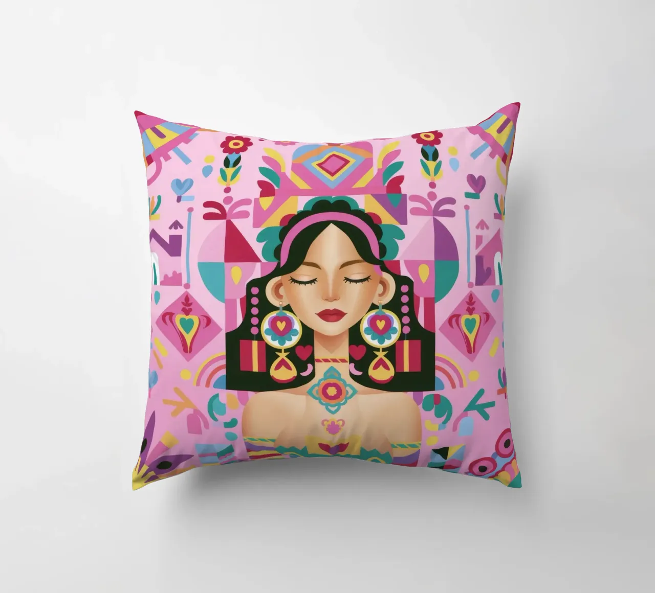 Fusione di persone modellate cuscino da Ivory Frame