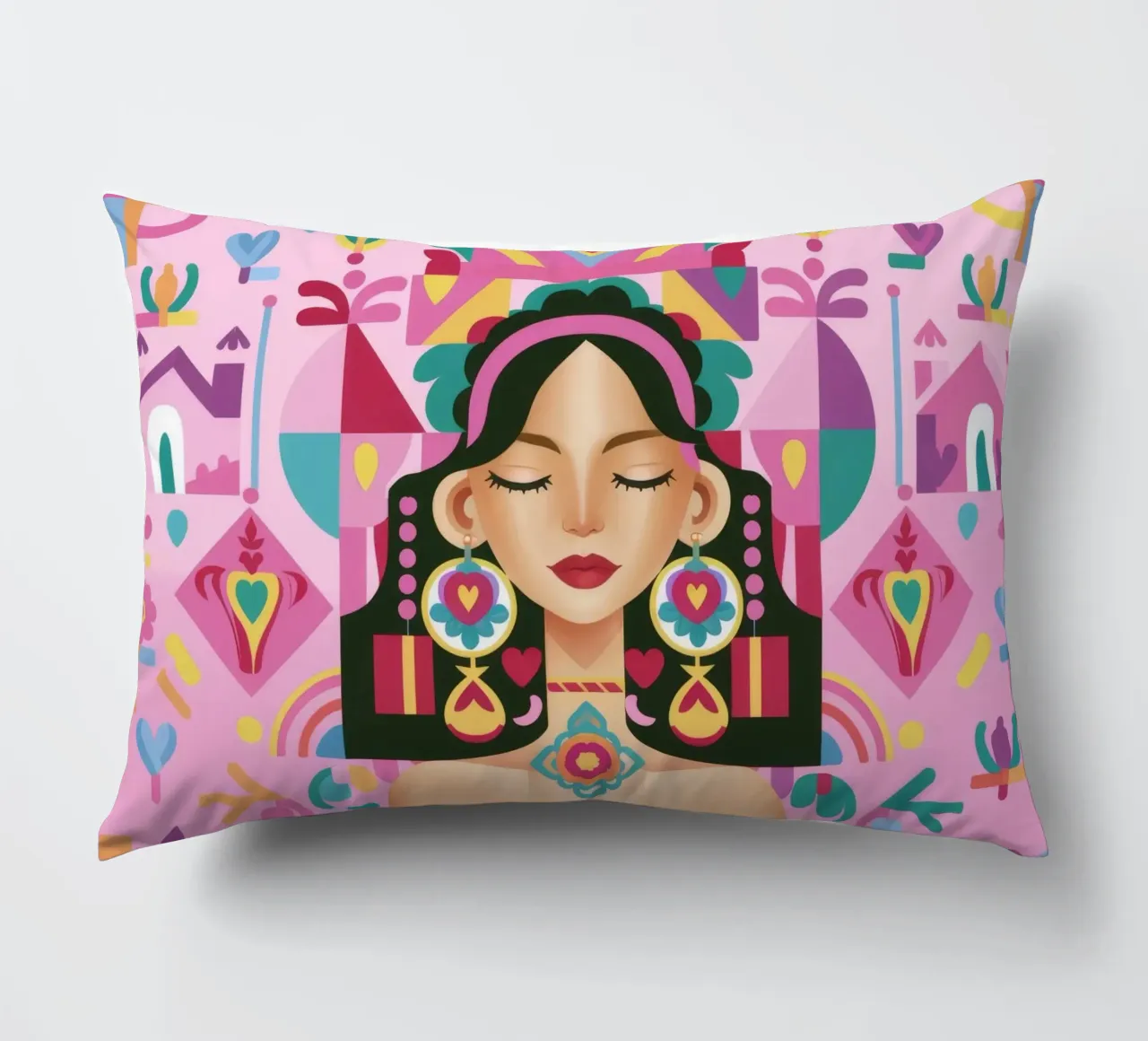 Fusione di persone modellate cuscino da Ivory Frame