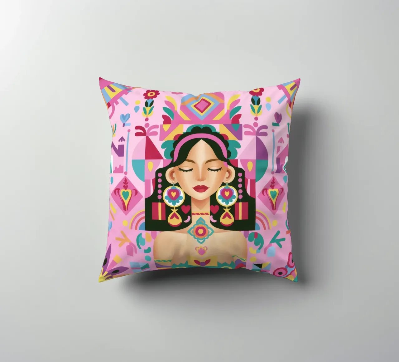 Fusione di persone modellate cuscino da Ivory Frame