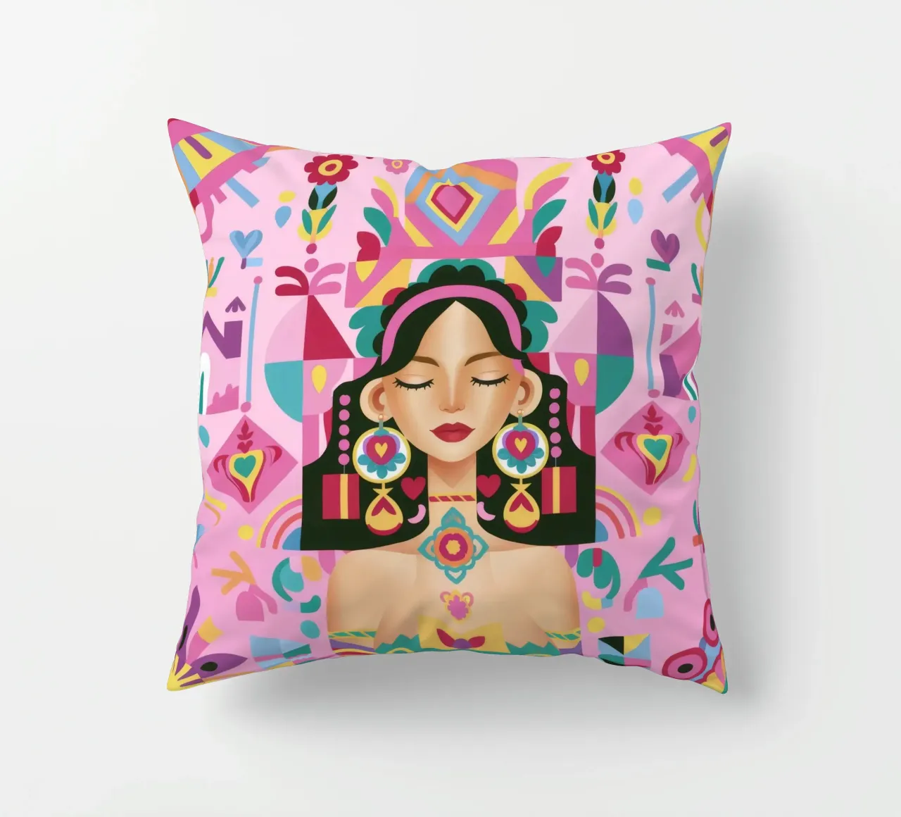 Fusione di persone modellate cuscino da Ivory Frame