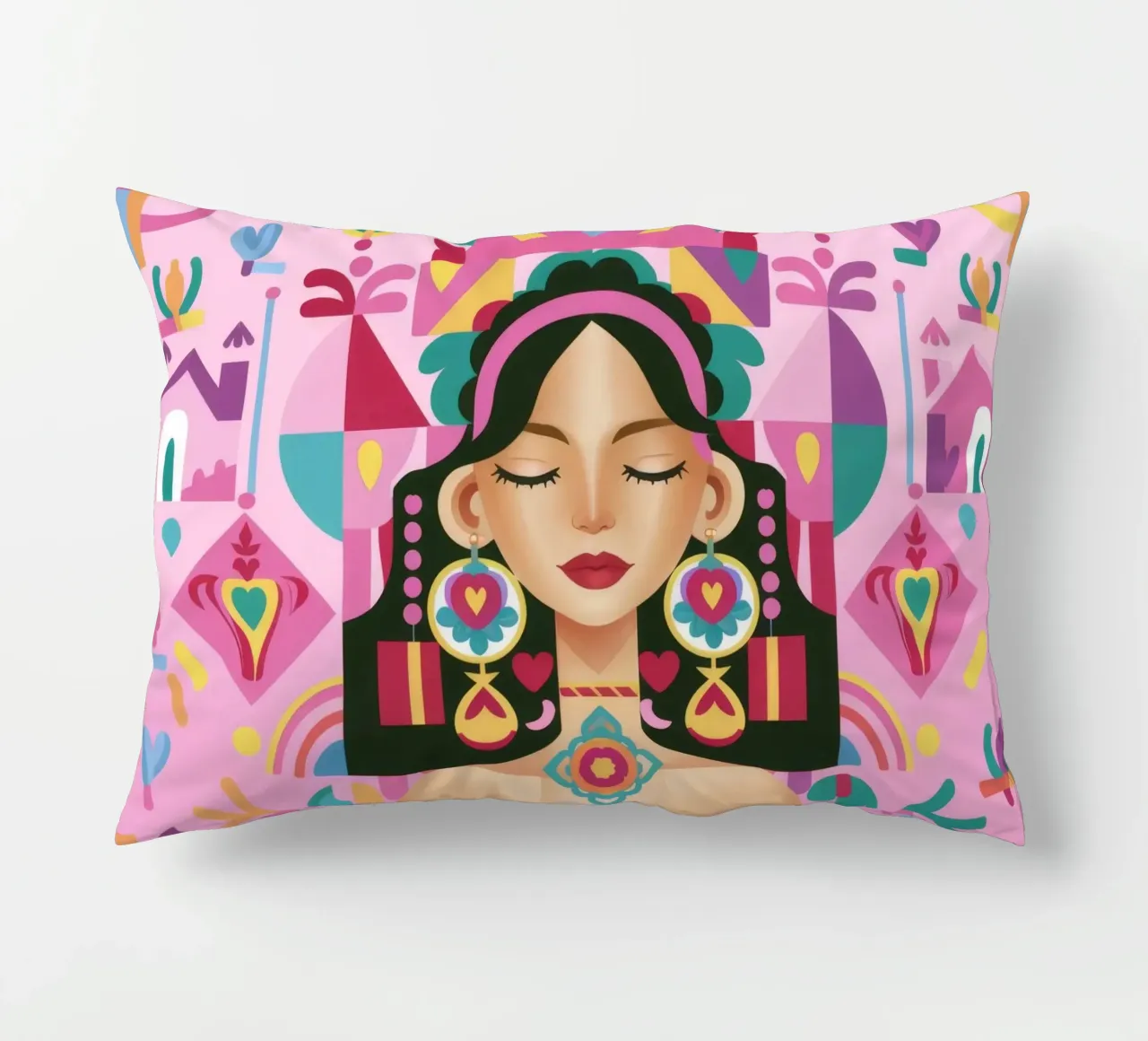 Fusione di persone modellate cuscino da Ivory Frame