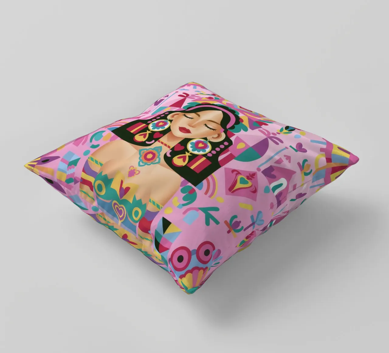 Fusione di persone modellate cuscino da Ivory Frame