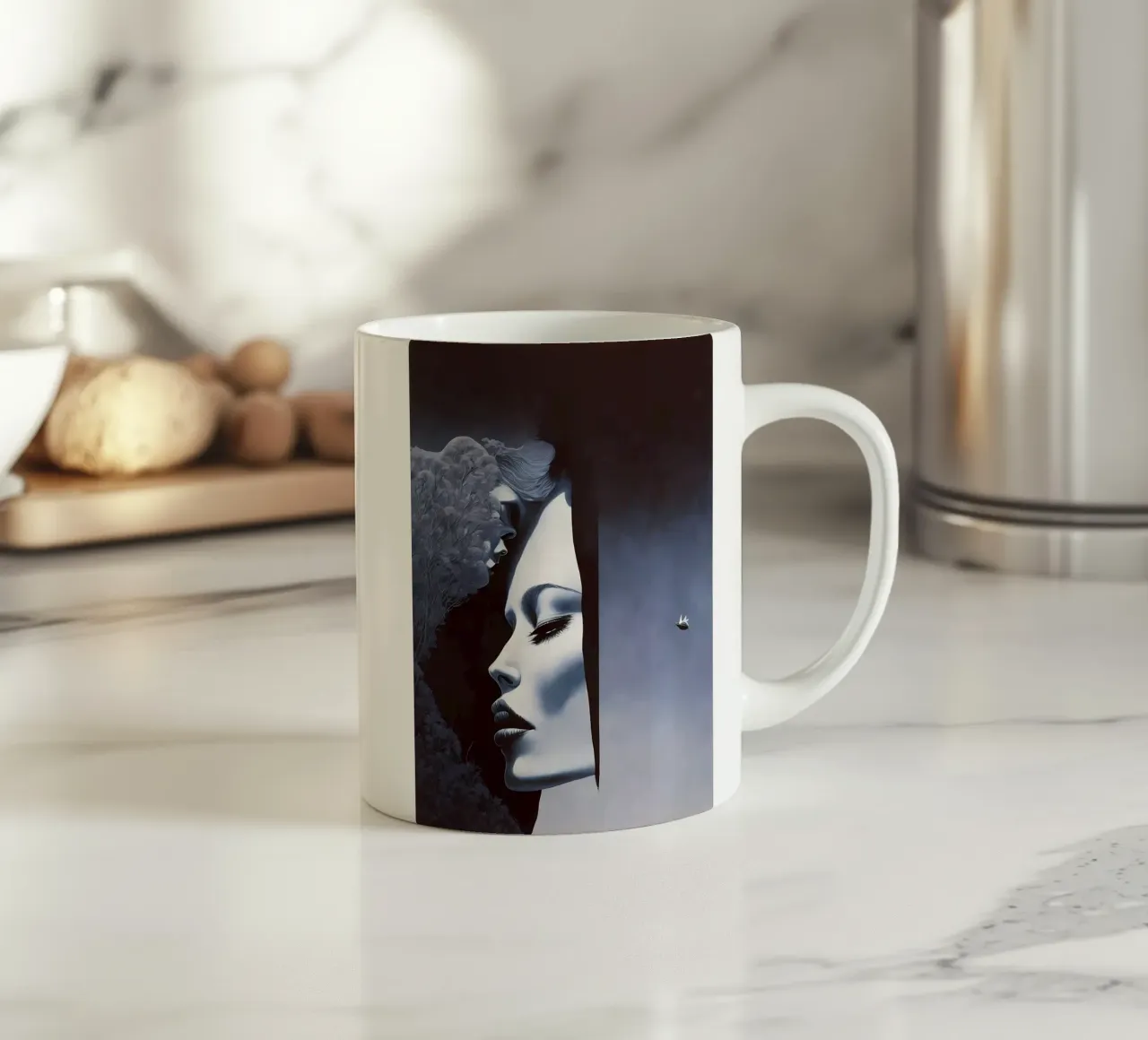 Schwarzer Spalt tazza in ceramica da kosinsart.gallery