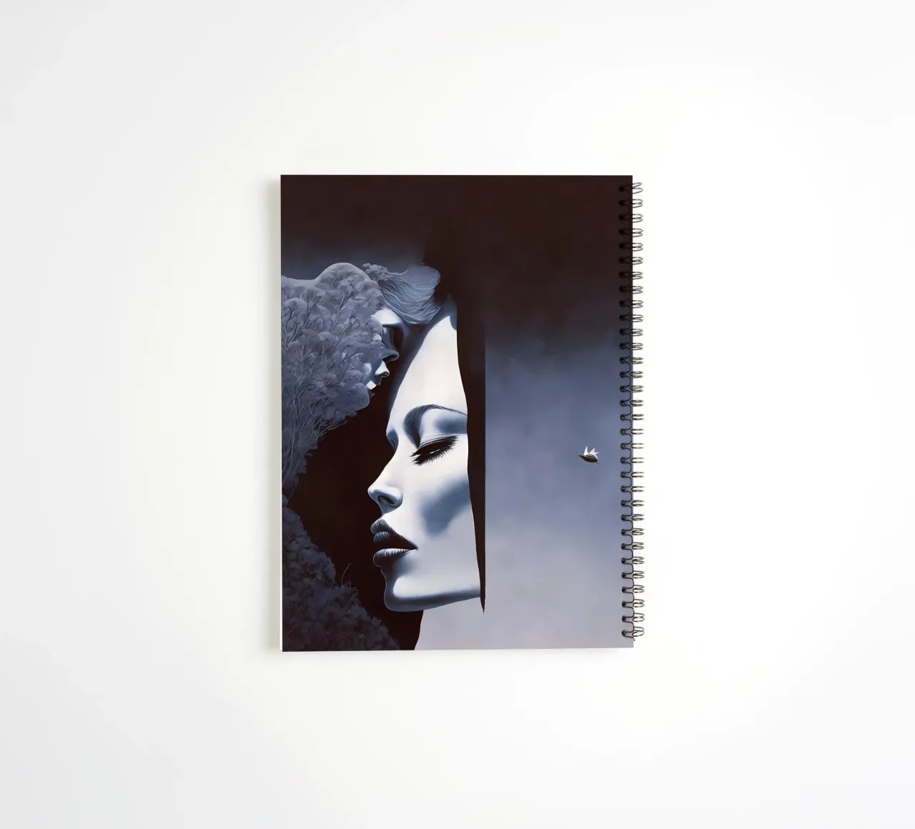 Schwarzer Spalt spiral notebook by kosinsart.gallery