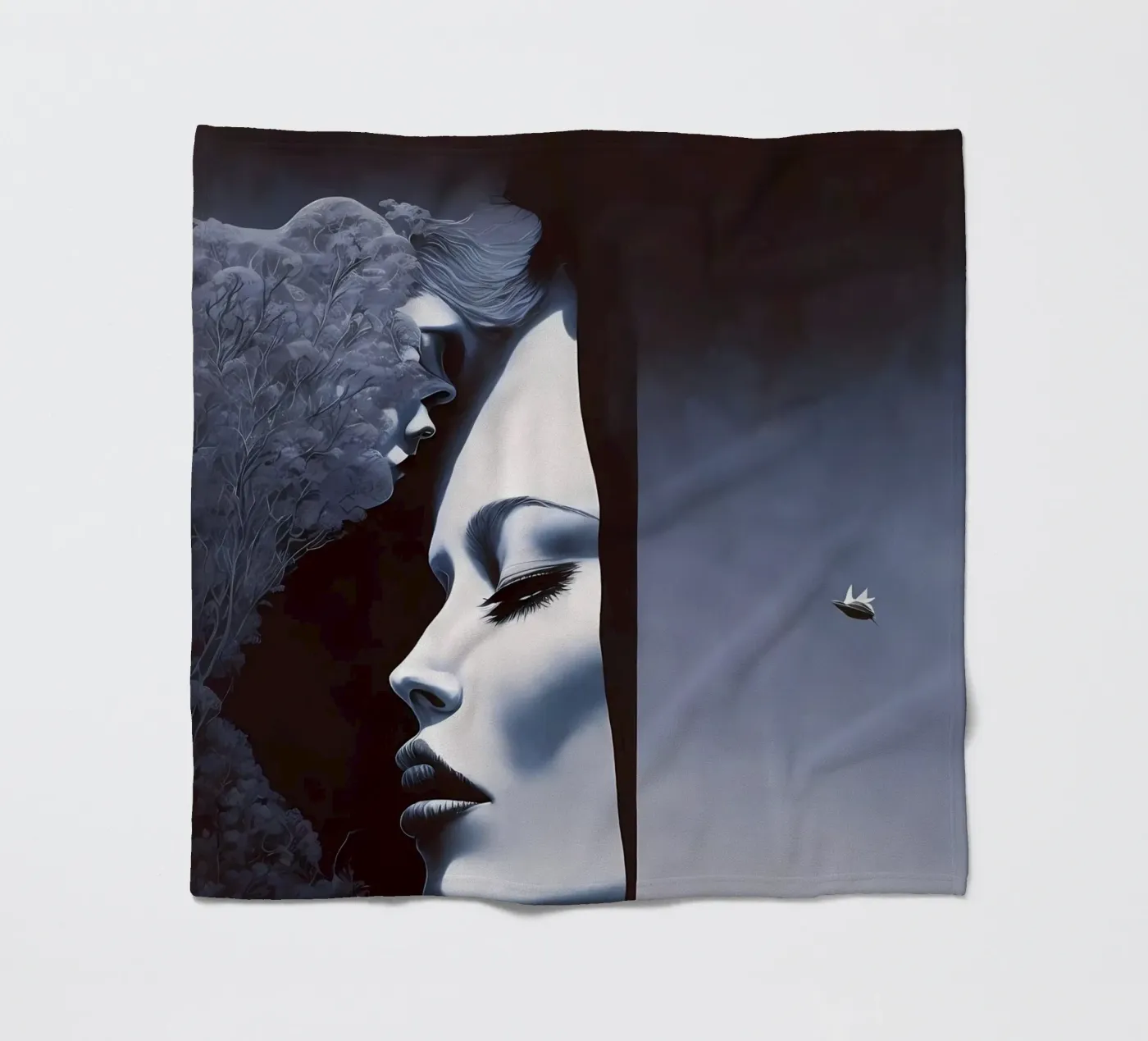 Schwarzer Spalt Fleecedecke von kosinsart.gallery1