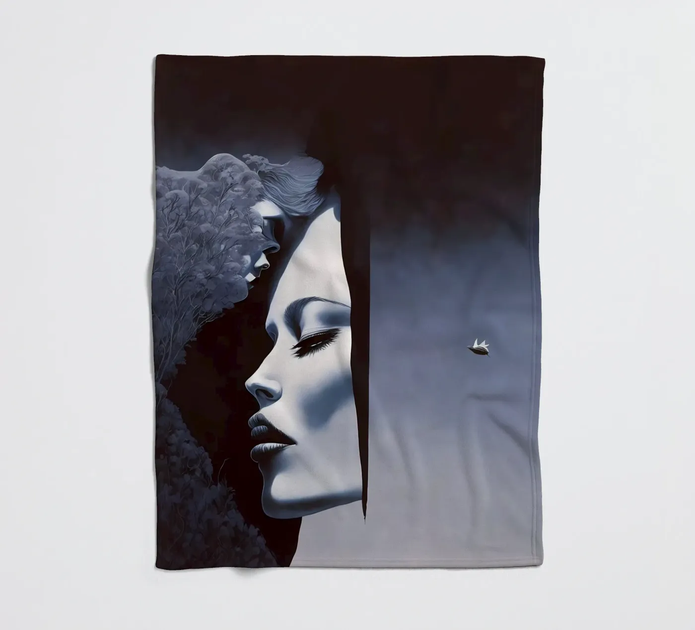 Schwarzer Spalt Fleecedecke von kosinsart.gallery1