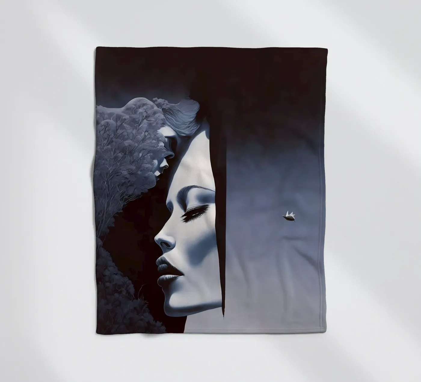 Schwarzer Spalt Fleecedecke von kosinsart.gallery1