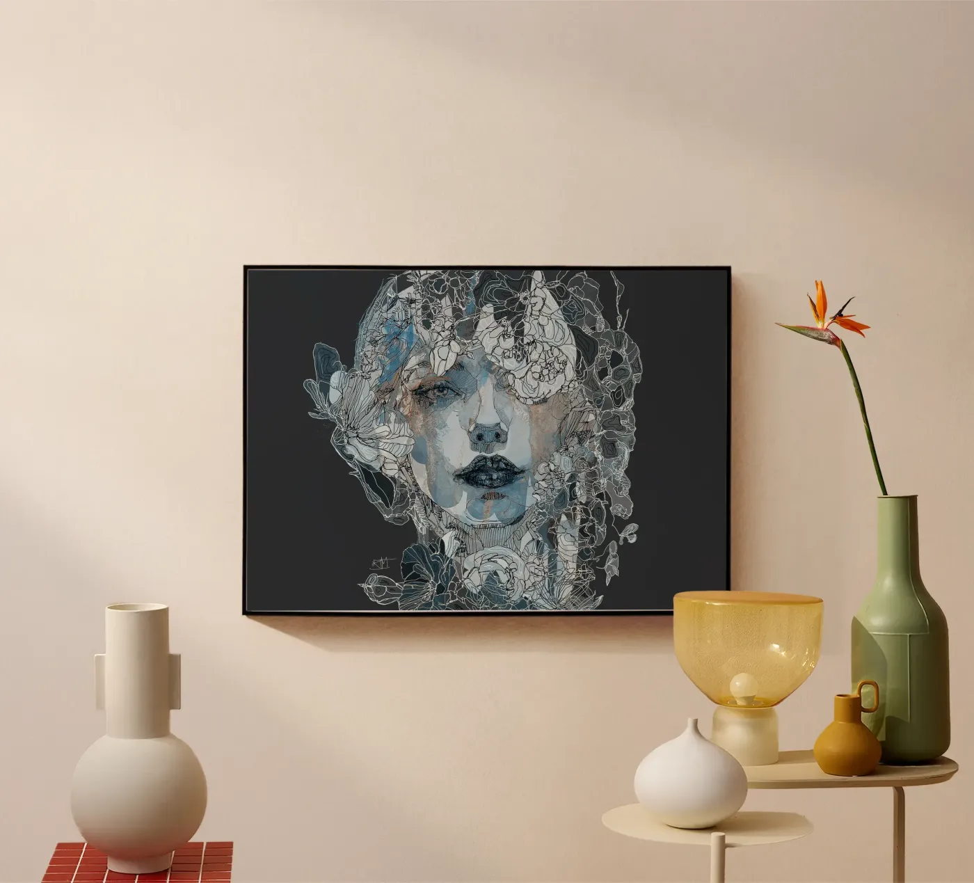 blue botanical bliss plexiglass da Giulio Iurissevich