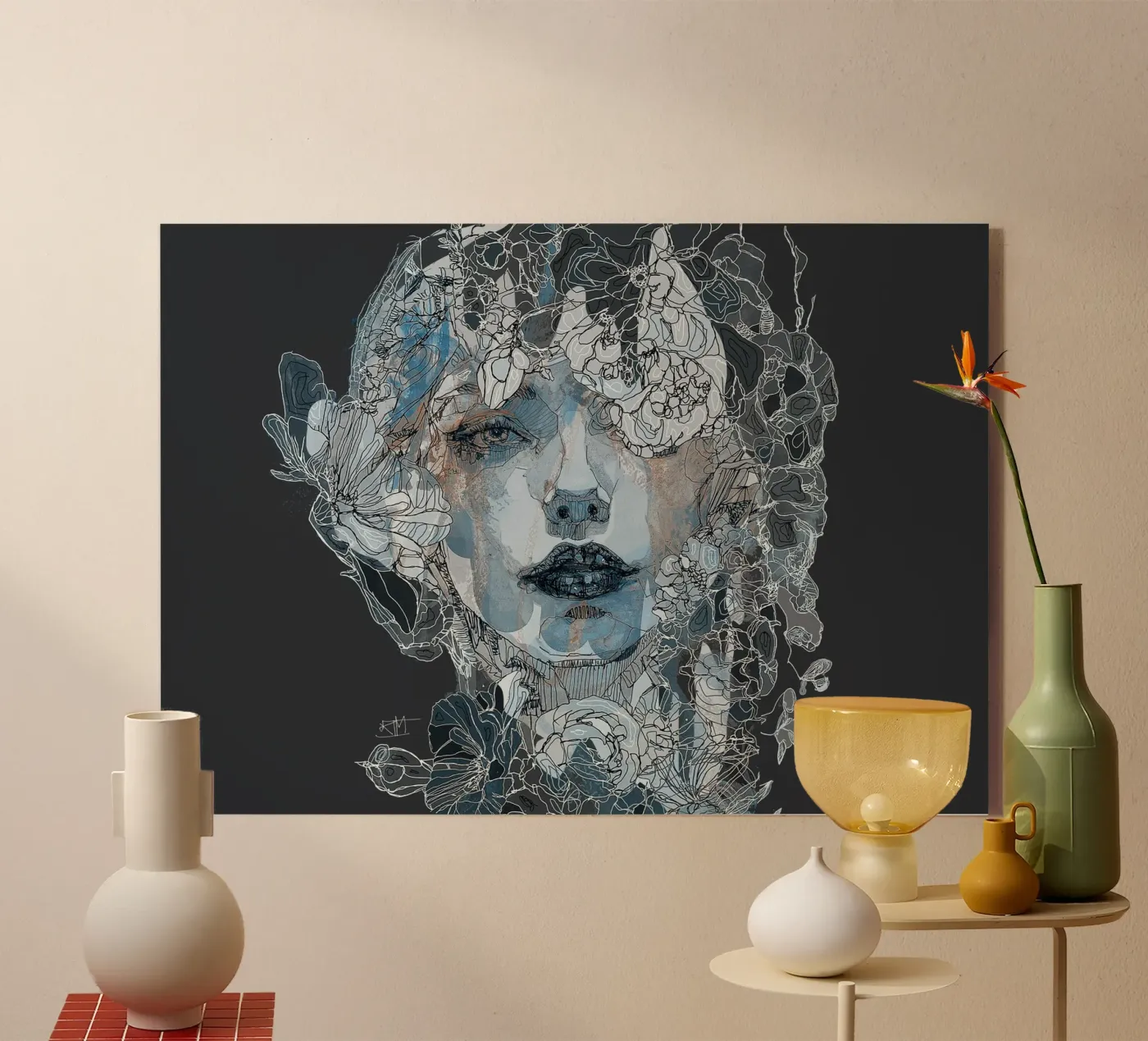 blue botanical bliss plexiglass da Giulio Iurissevich